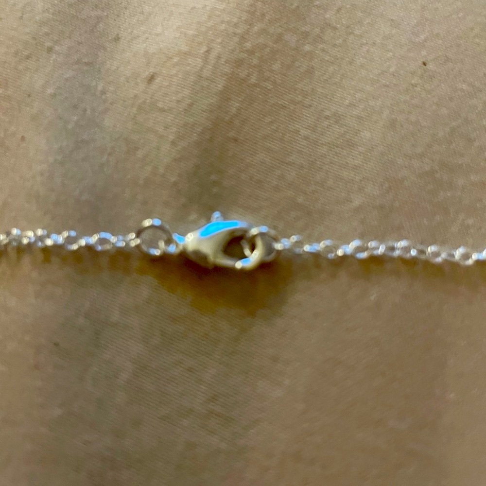 Silver heart ❤️ with lock and Key charm pendent - Picture 5 of 7